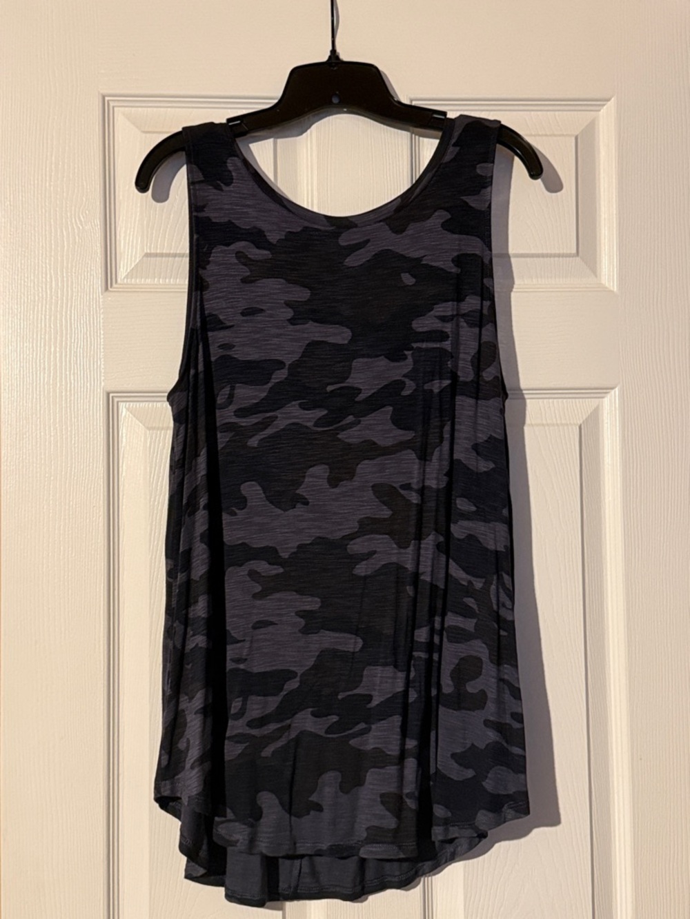 Old Navy Black and Charcoal Camo Tank Top